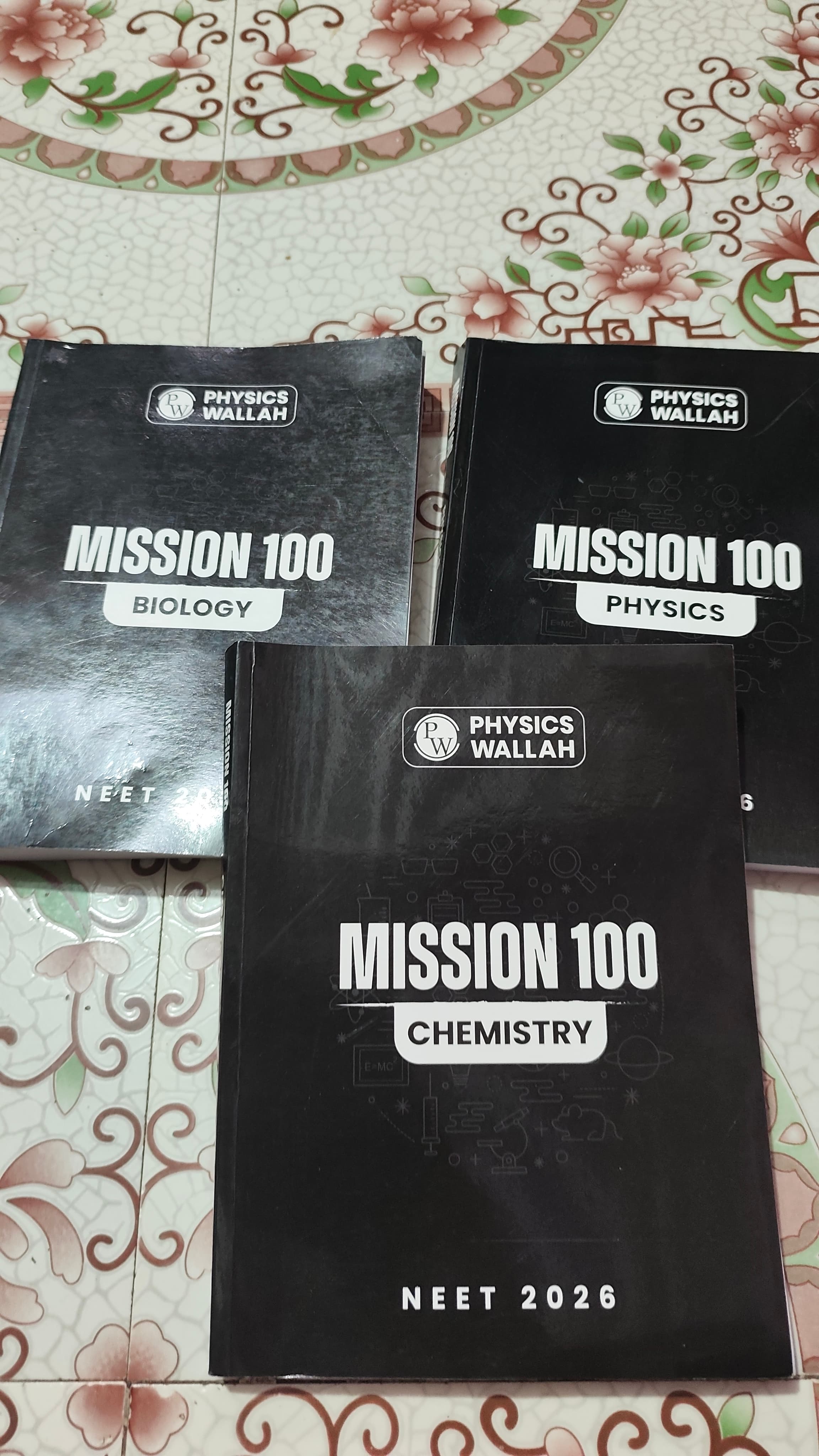 Pw mission 100 practice book physics chemistry biology combo