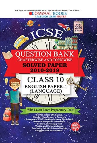 Oswaal ICSE Question Bank Class 10 English Paper-1 Language Book Chapterwise