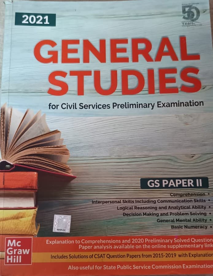 General studies for Civil services Preliminary examination GS Paper 11